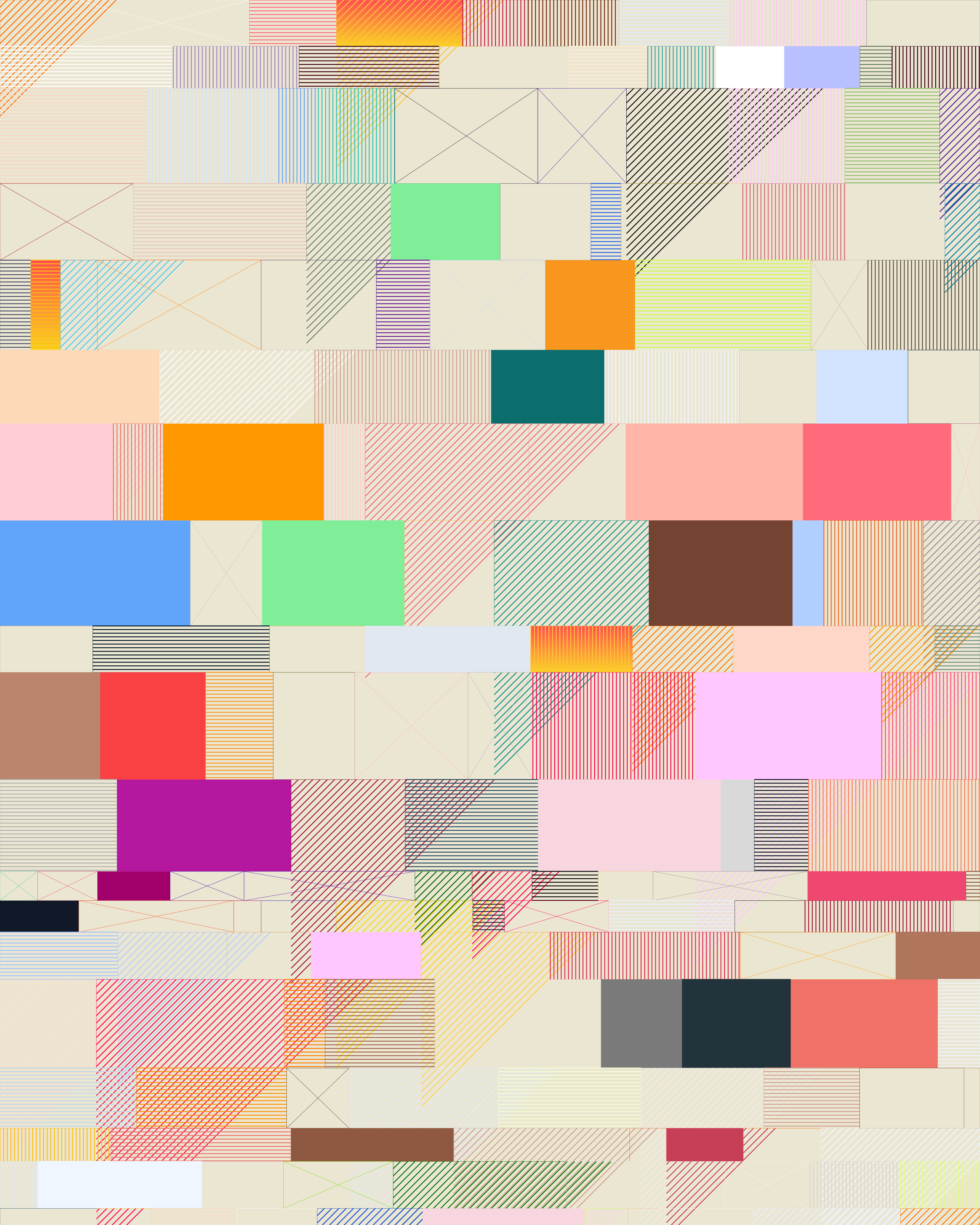 Abstract pattern of colorful rectangles and geometric shapes